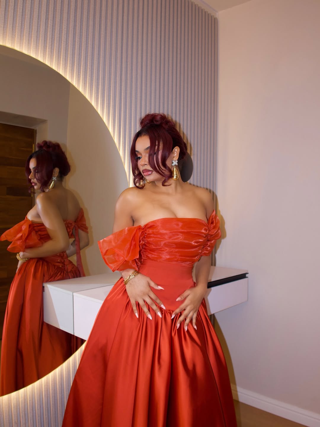 Debra single off shoulder